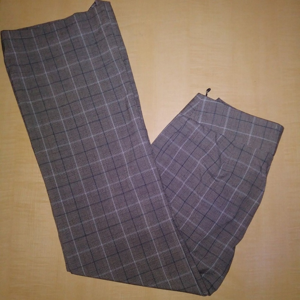NYJD Petite Plaid Trouser Career Pants
